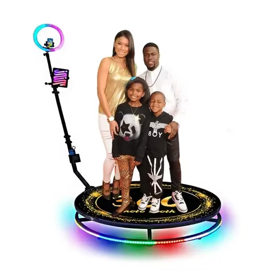 360 photo booth moment at an event