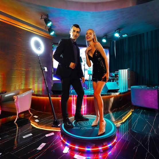 Guests enjoying a photo booth experience