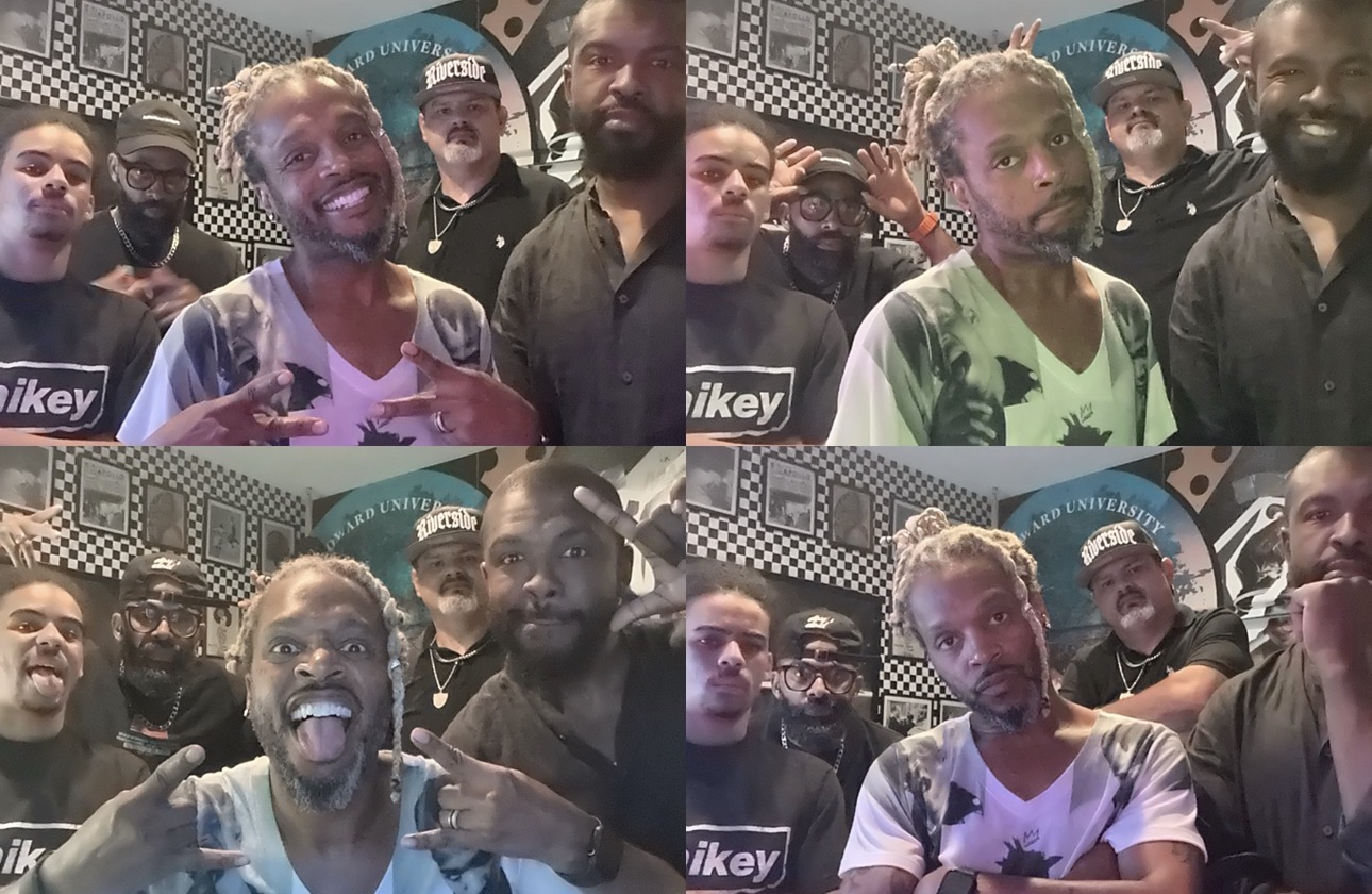 Group photo booth moment